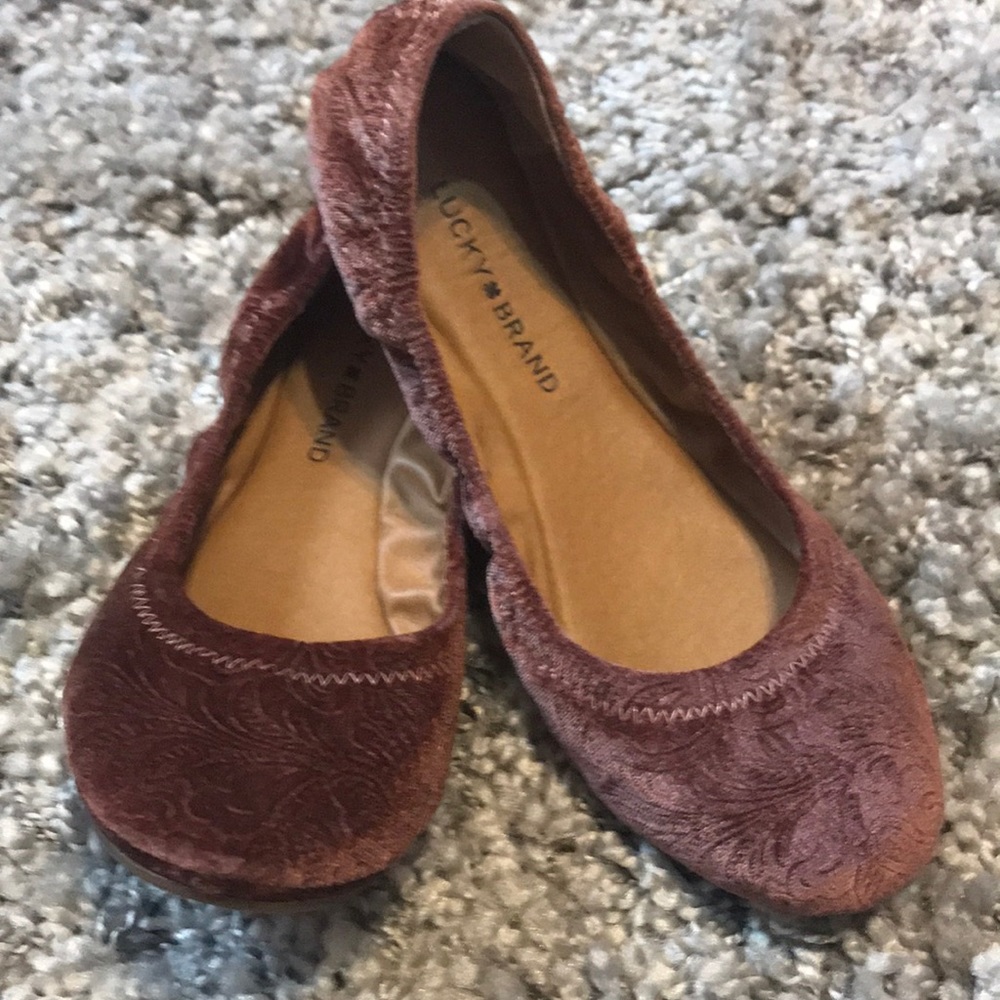 Light burgundy flats